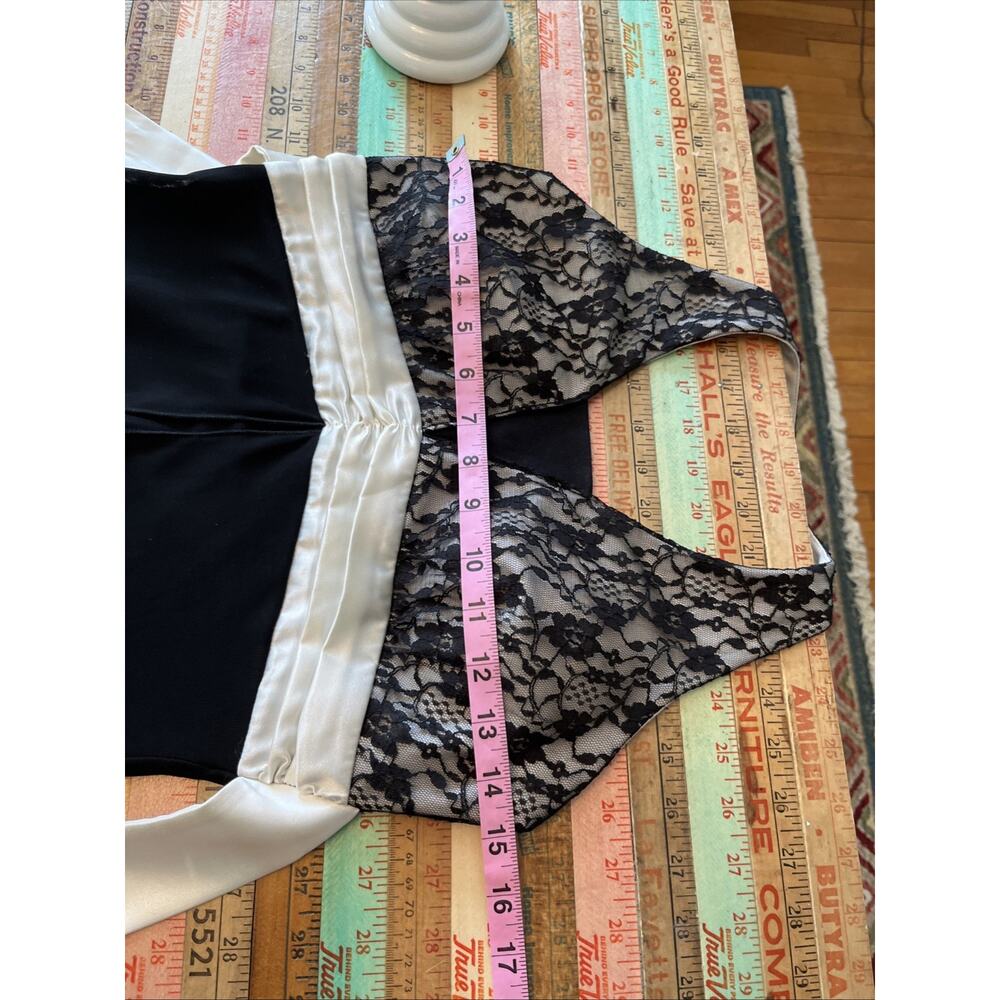 Vintage Taboo S M Y2k Halter Dress Lace Whimsygoth Sheer Babydoll Maxi Prom Hoco - Picture 13 of 15